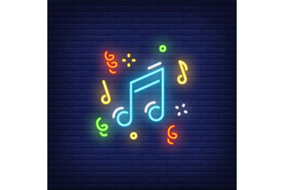 Download Music Note Neon Sign. Party, Disco and a - Disco Collection