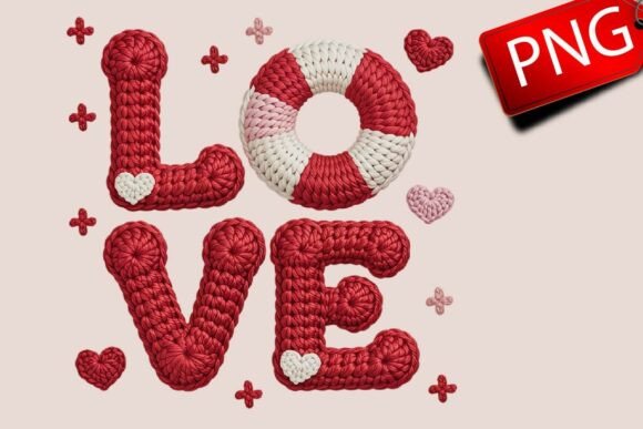 Download Cozy Crochet LOVE Sublimation Design - Premium Resources